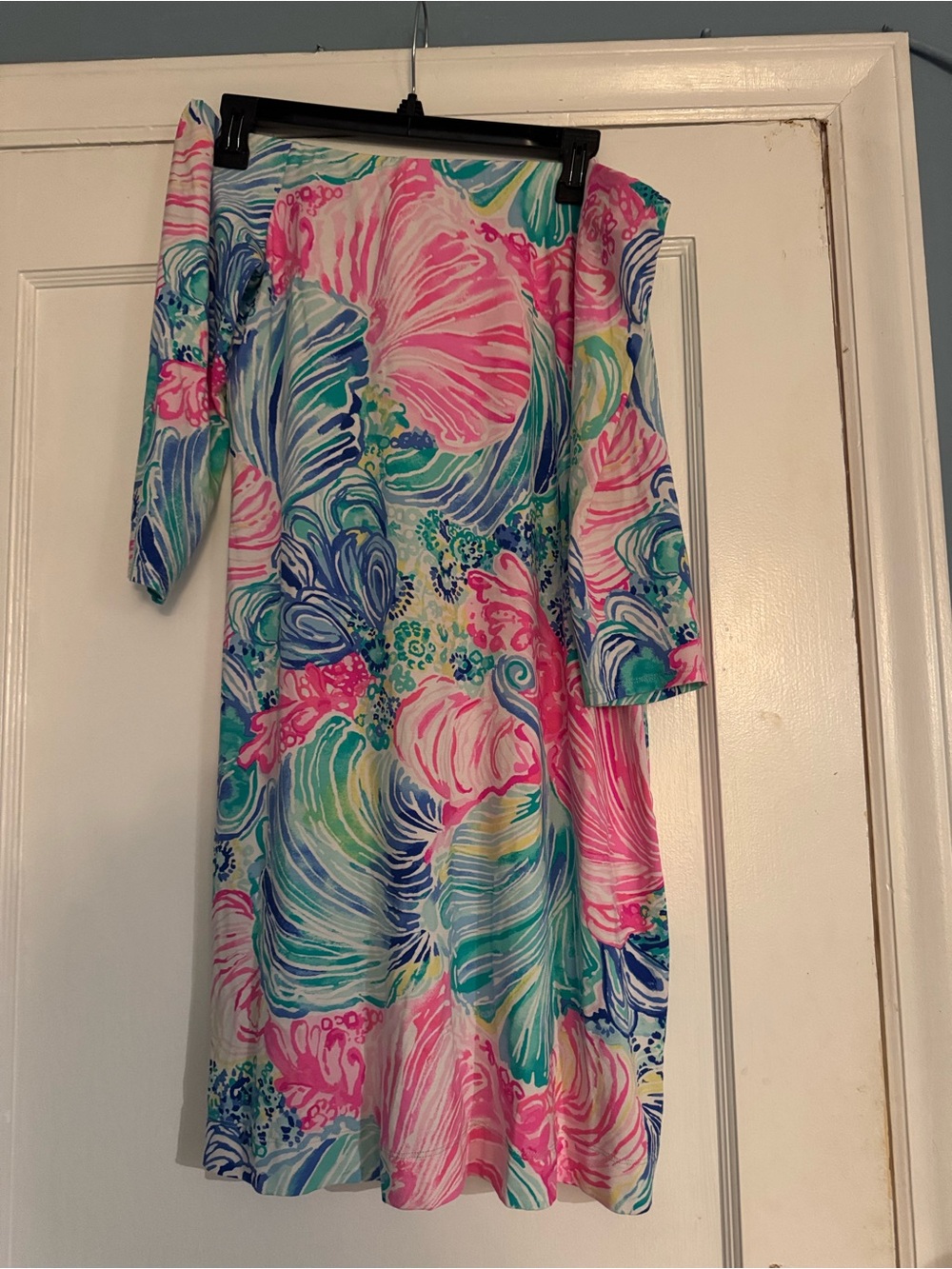Lilly Pulitzer Multicolor Floral Print Dress in Pink, Teal & Blue